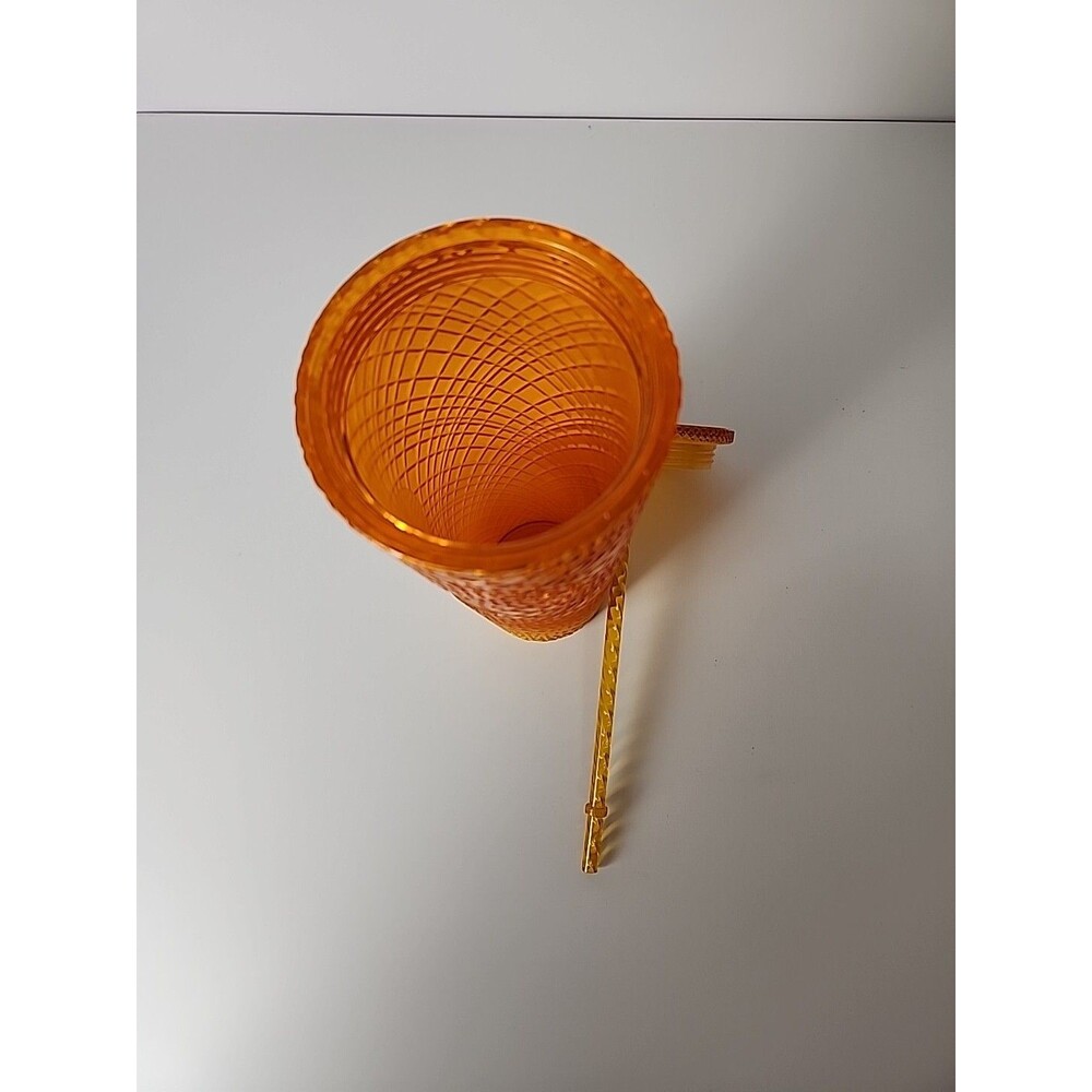 Starbucks 2022 Summer Orange Mango Ombre Jeweled Venti Cold Cup Tumbler 24oz - Picture 6 of 9